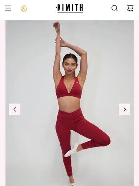KIMITH my dreams come true cherry red sexy sleek leggings Size S